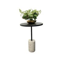Side Table with Marble Base